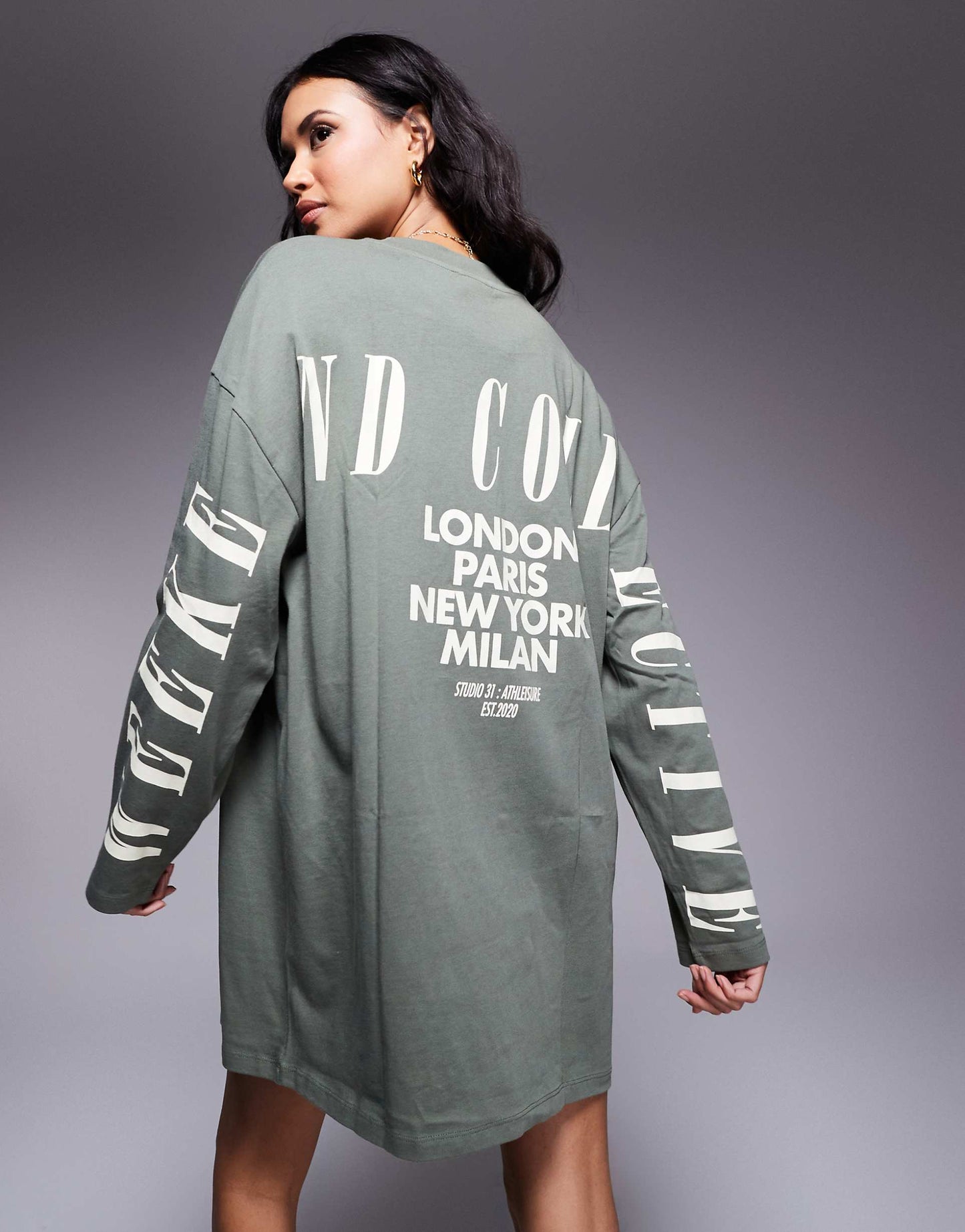 Robe t-shirt à manches longues