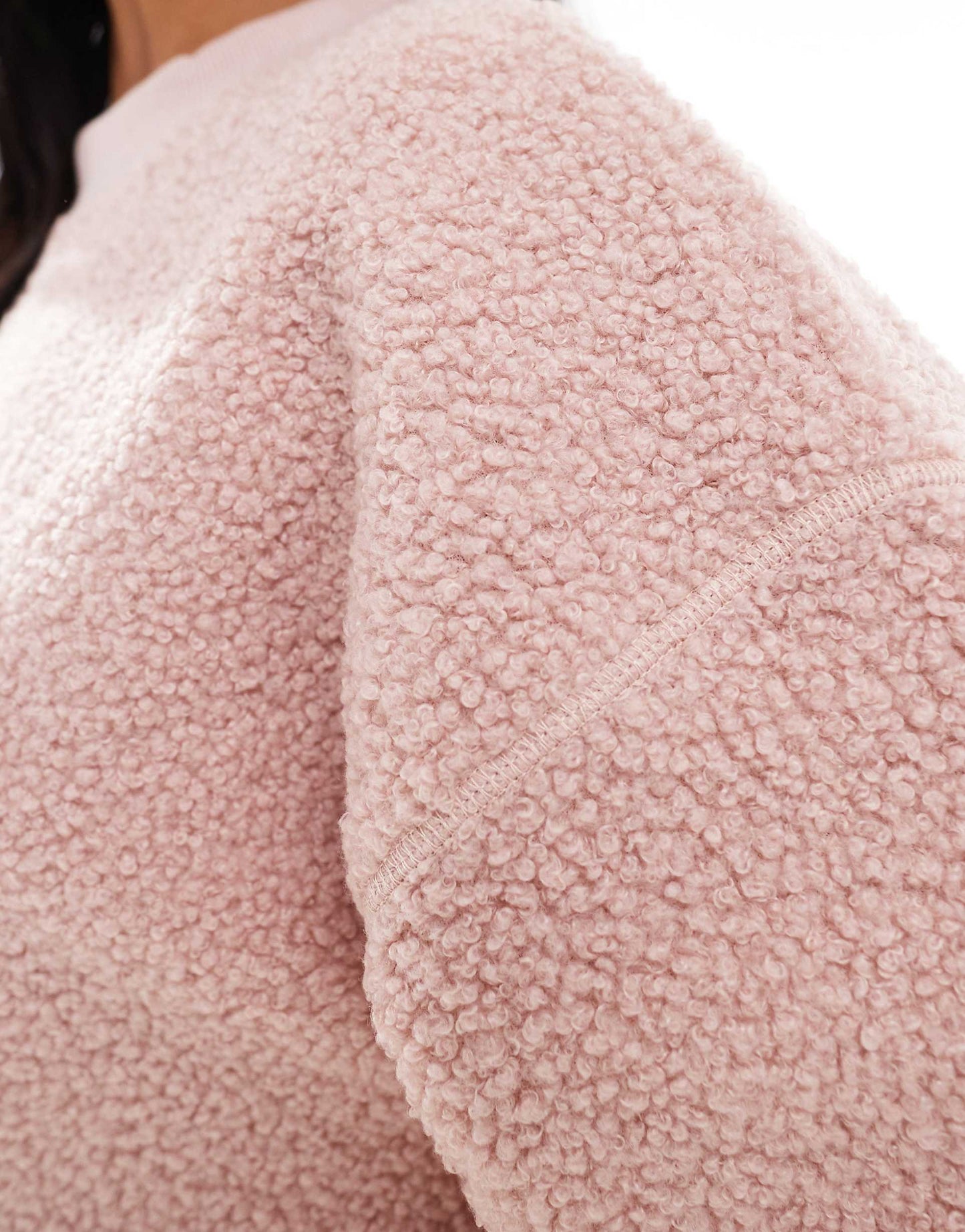 sweat et pantalon ample en imitation peau de mouton