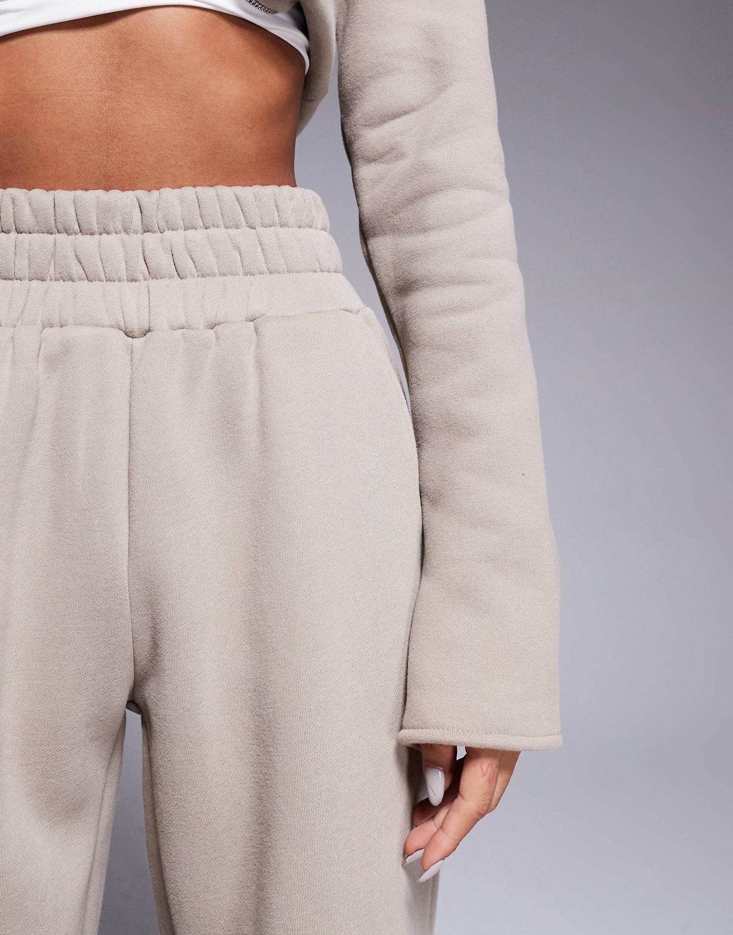 Pantalon de jogging large à dos en polaire