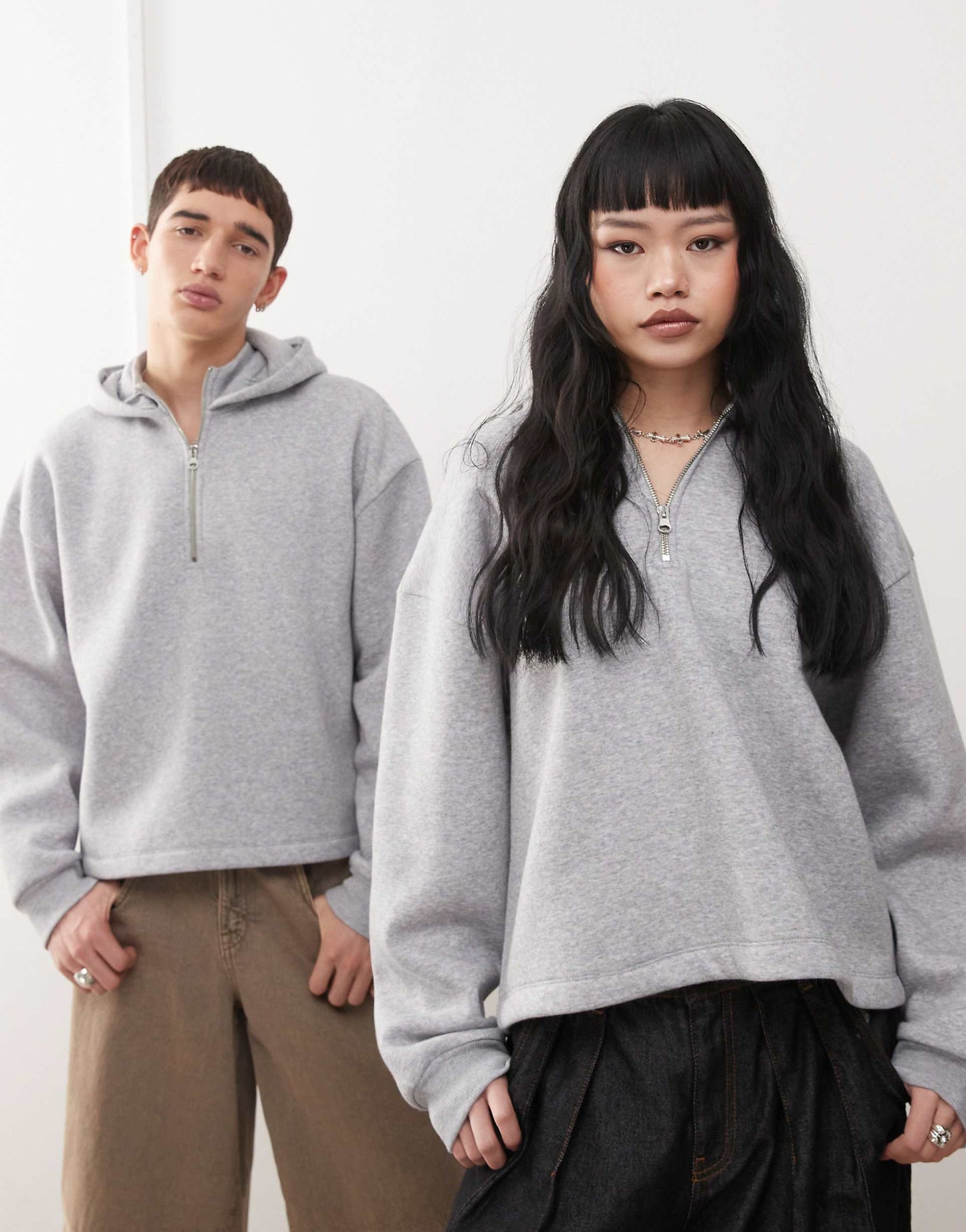 Sweat à capuche unisexe zippé