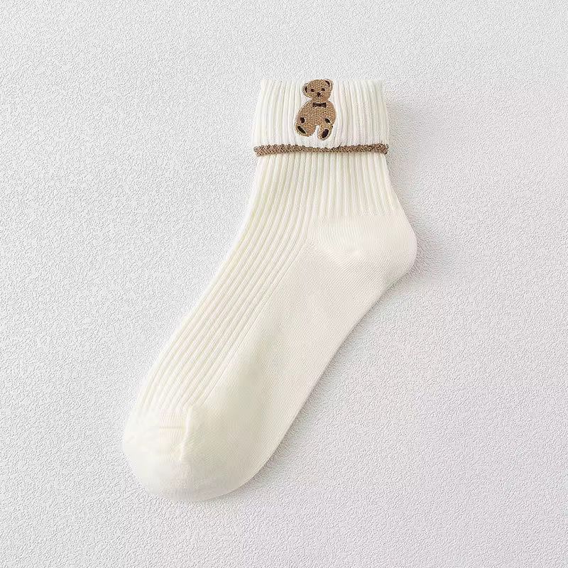Chaussettes mi-longues, motif ours de dessin animé