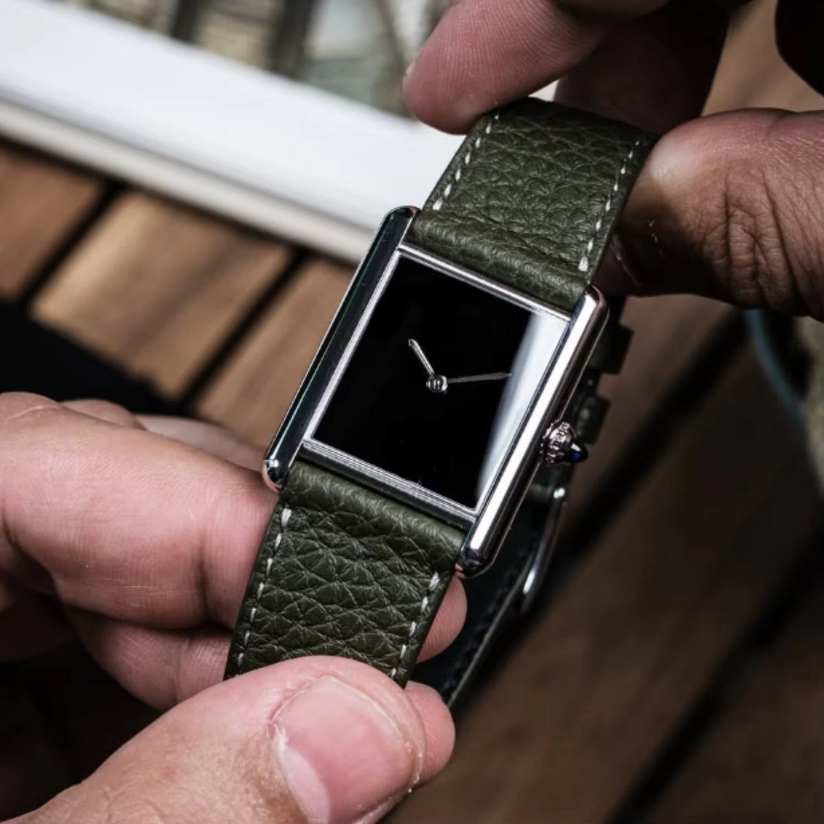 KACL | Montre Geneva Bordeaux — Bracelet Cuir Bordeaux