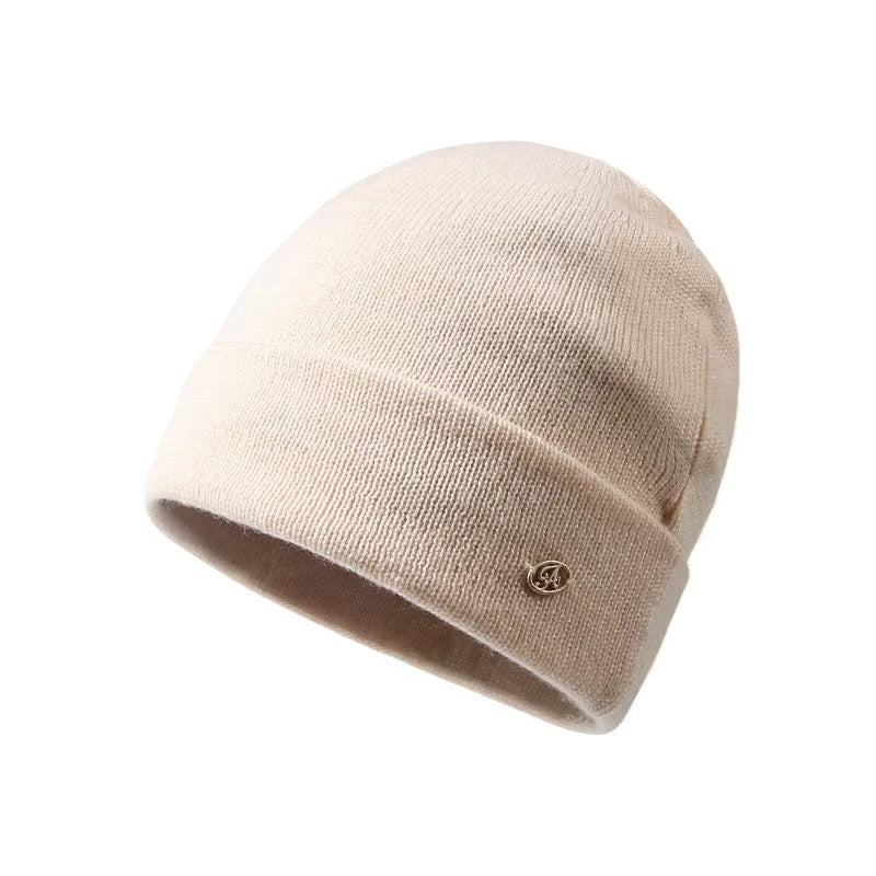 Bonnet-cagoule en maille côtelée à col long