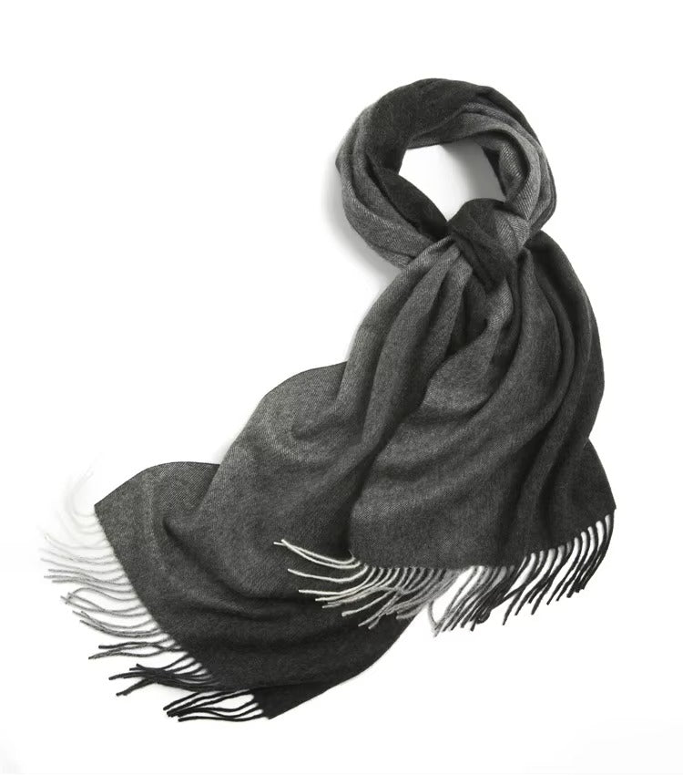 1 paire d'écharpes d'hiver classiques unies