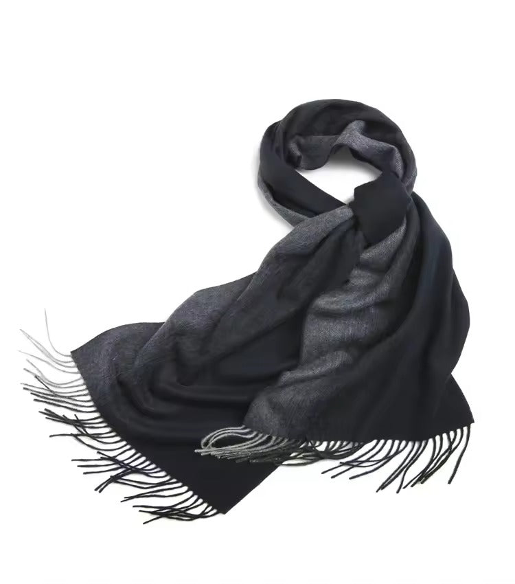 1 paire d'écharpes d'hiver classiques unies