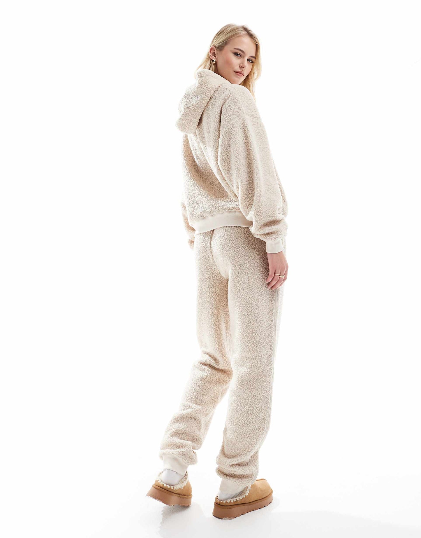 Ensemble sweat à capuche et jogging oversize en borg Tall Lounge
