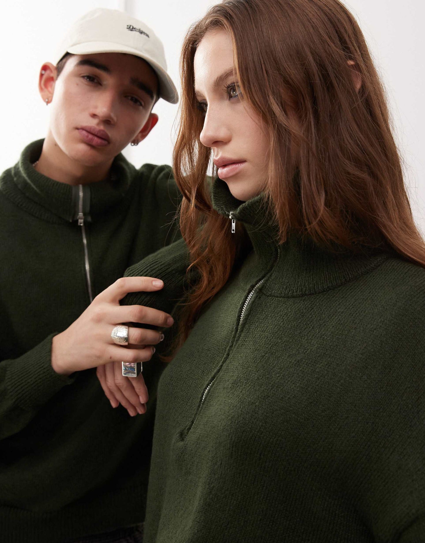Pull unisexe à col zippé