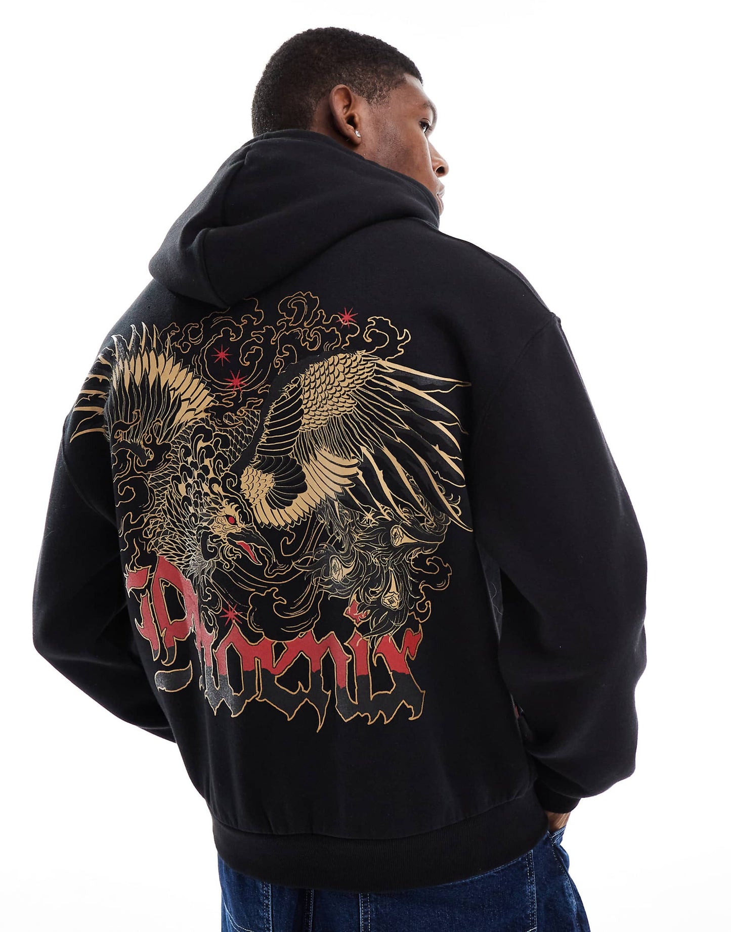 Sweat à capuche graphique Phoenix Back