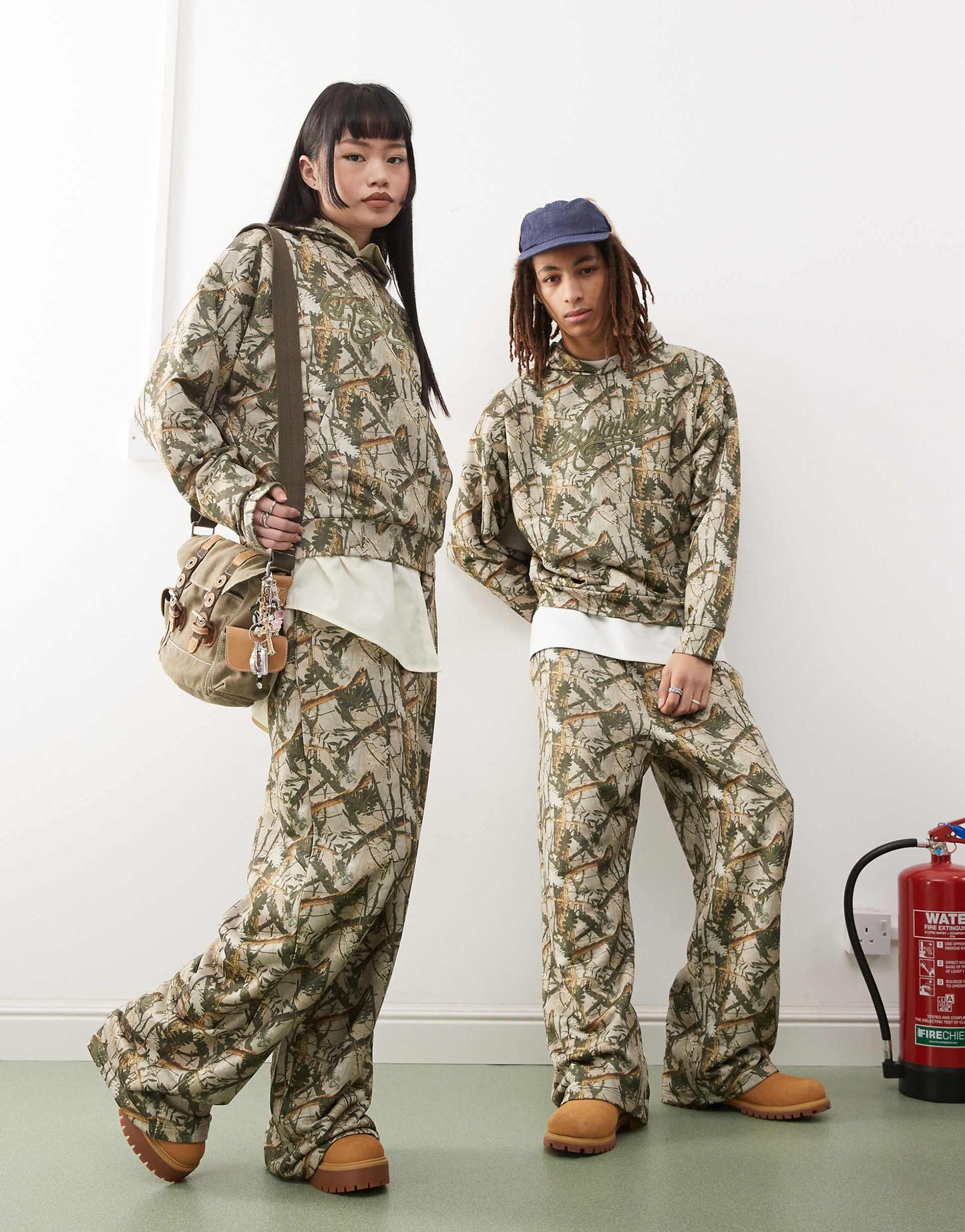 Ensemble unisexe oversize à imprimé camouflage