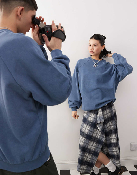 Sweat-shirt unisexe coupe carrée
