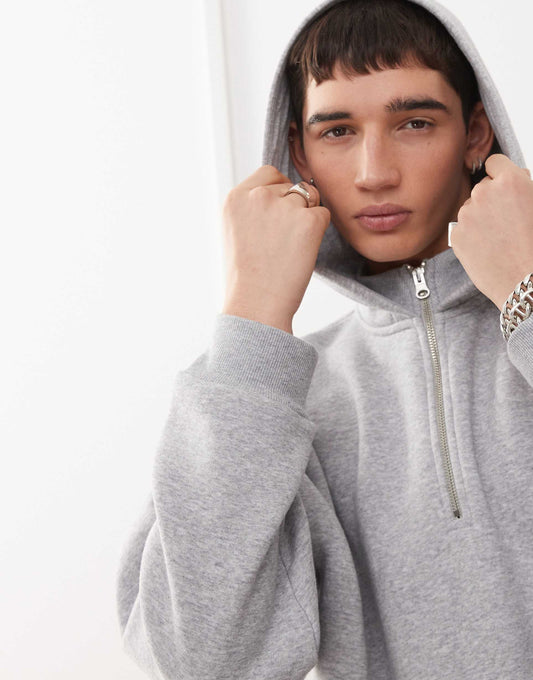 Sweat à capuche unisexe zippé