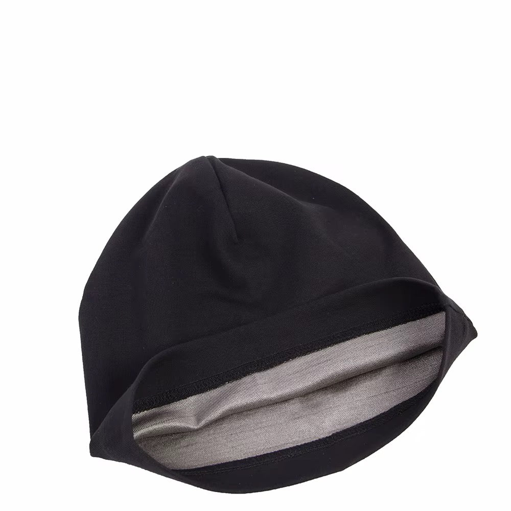 Bonnet-cagoule en maille côtelée à col long