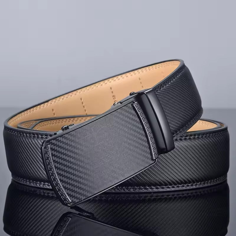 Ceinture en cuir noir pour homme