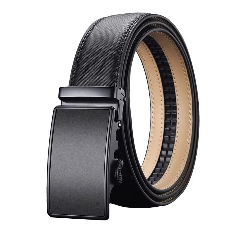 Ceinture en cuir noir pour homme