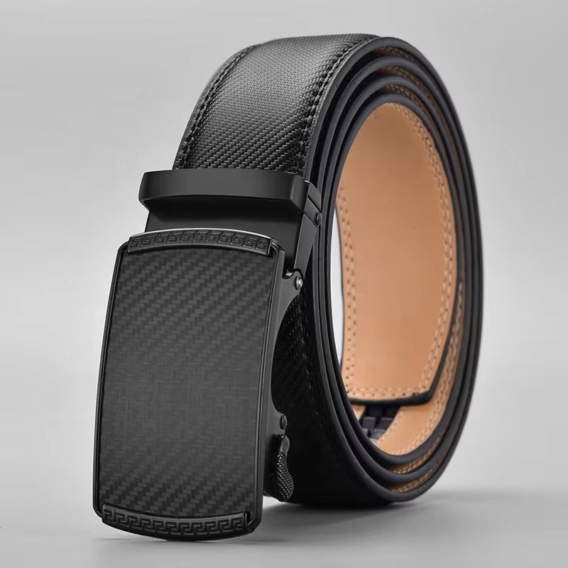 Ceinture en cuir noir pour homme