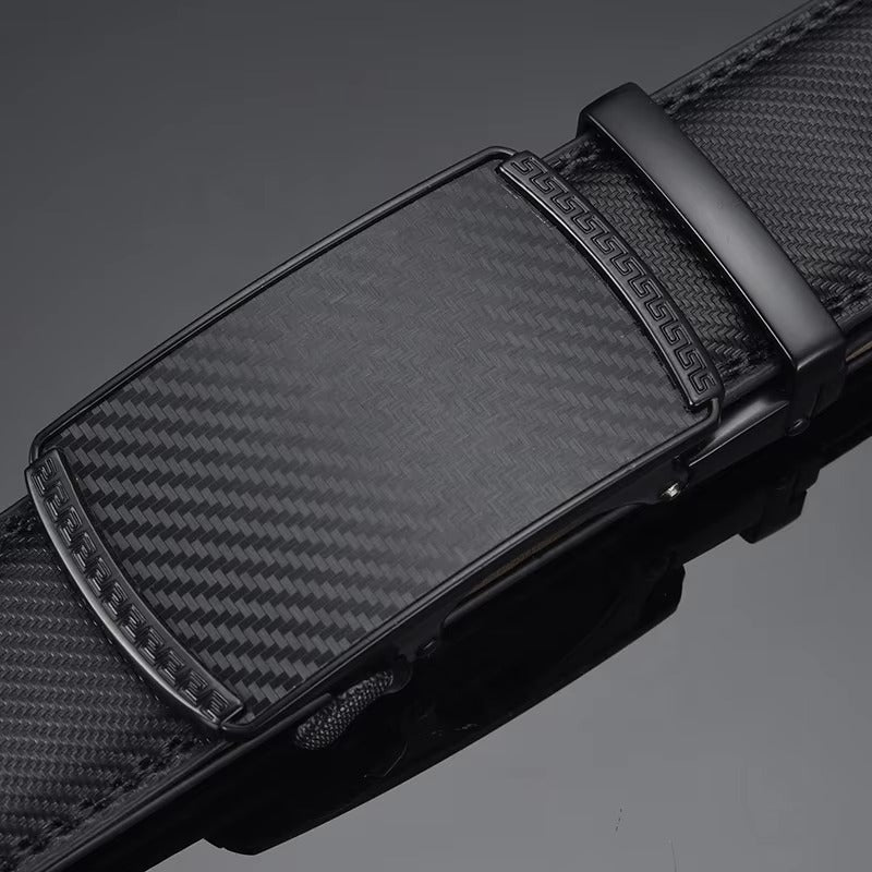 Ceinture en cuir noir pour homme