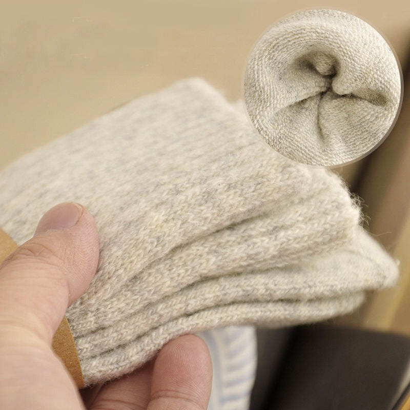 Chaussettes d'hiver unisexes en laine d'agneau