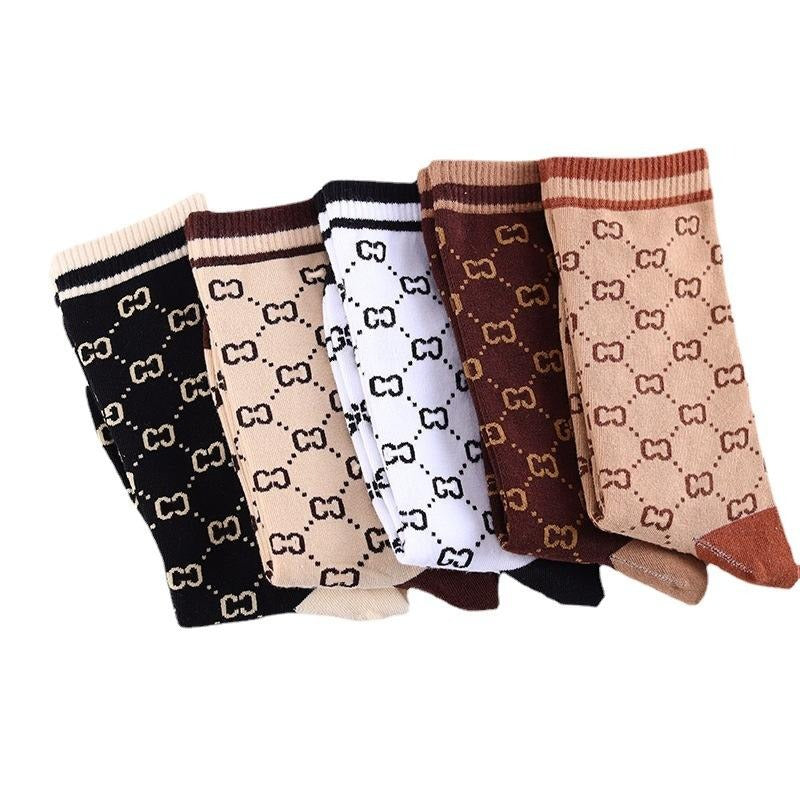 Chaussettes Mi-Mollet Coton | Motifs Luxueux & Style Raffiné