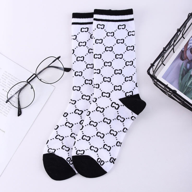 Chaussettes Mi-Mollet Coton | Motifs Luxueux & Style Raffiné
