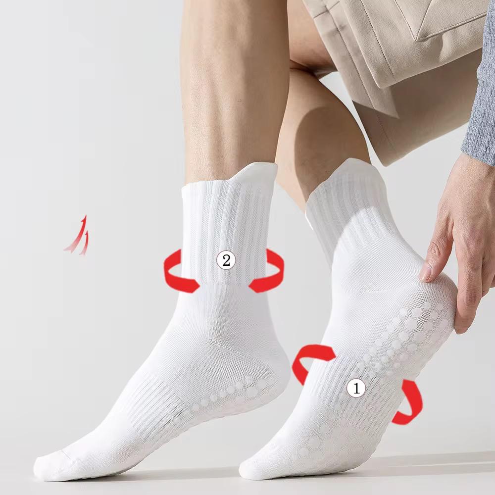 Chaussettes unisexes antidérapantes en coton