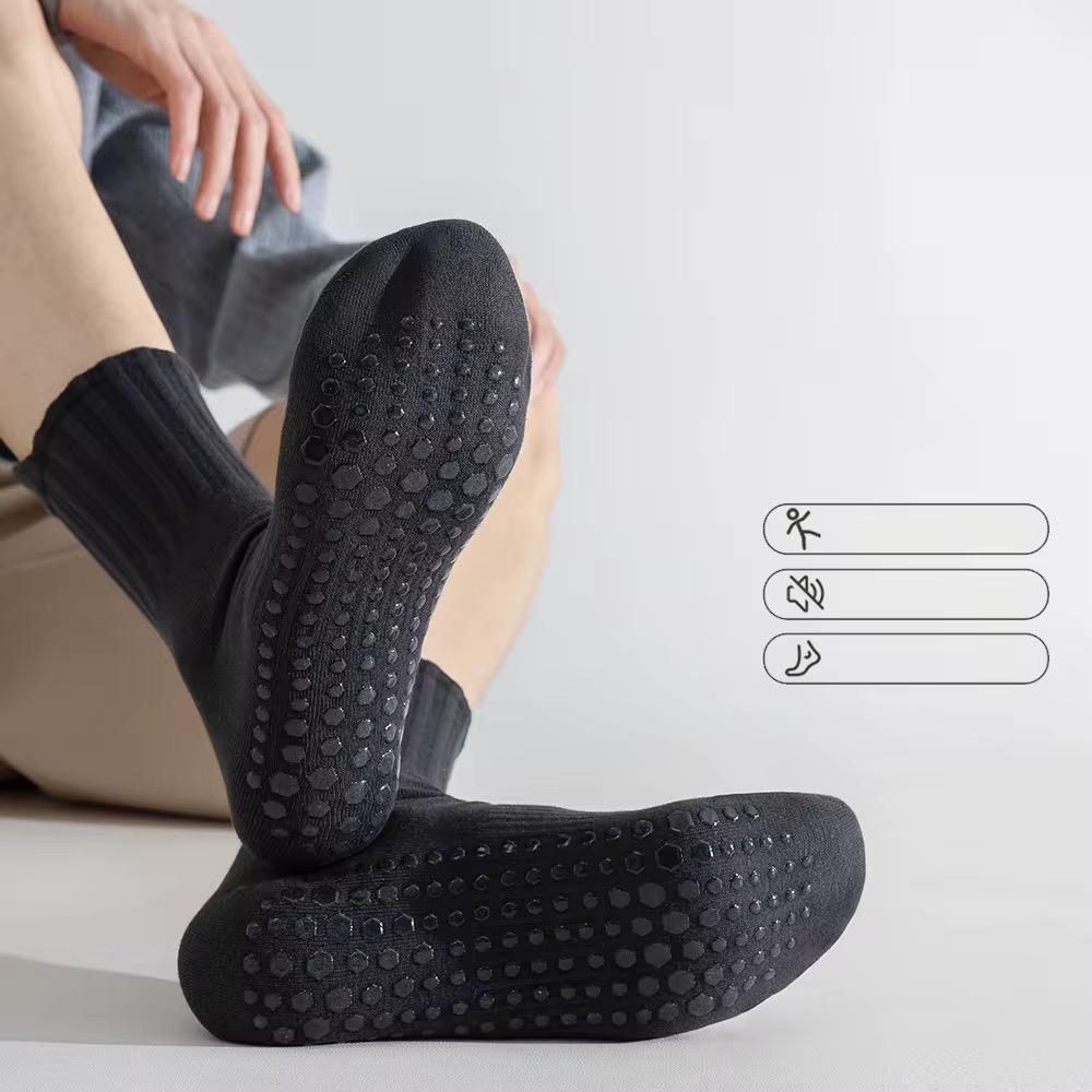 Chaussettes unisexes antidérapantes en coton