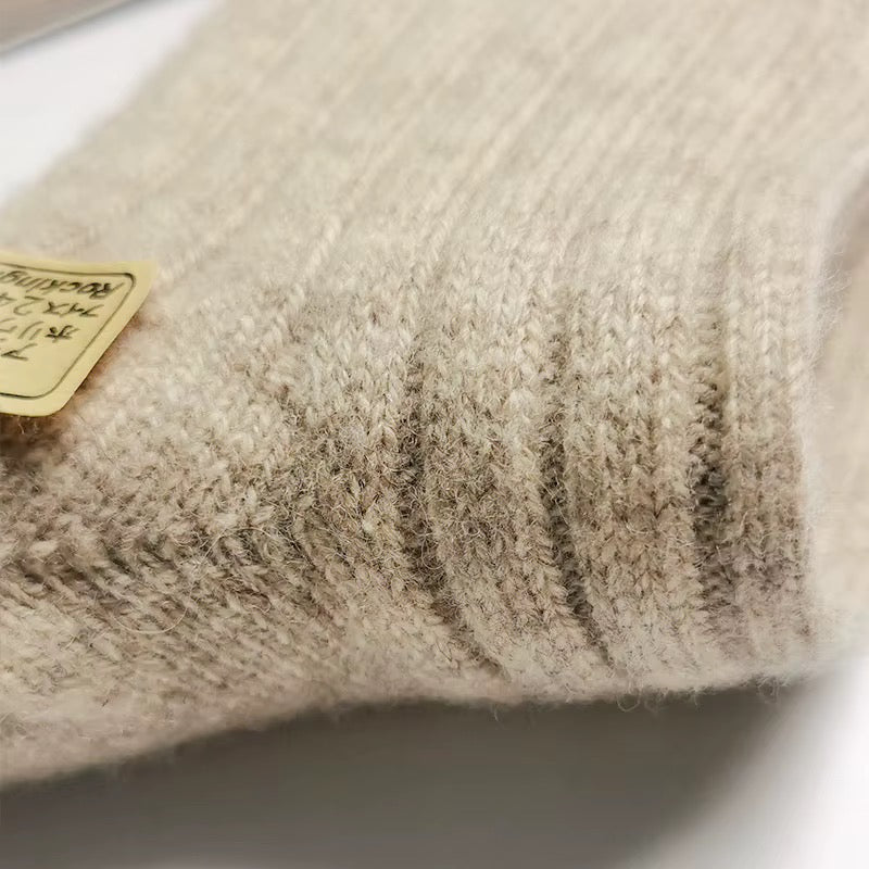 Chaussettes Cachemire Côtelées