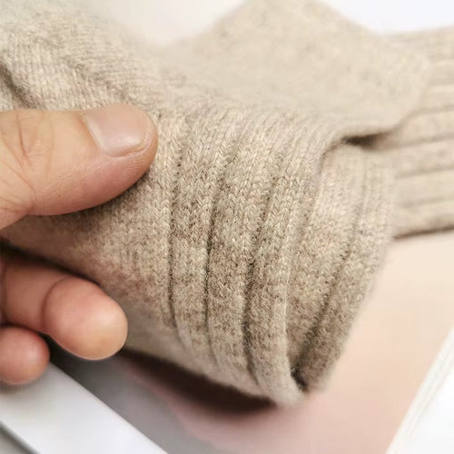Chaussettes Cachemire Côtelées