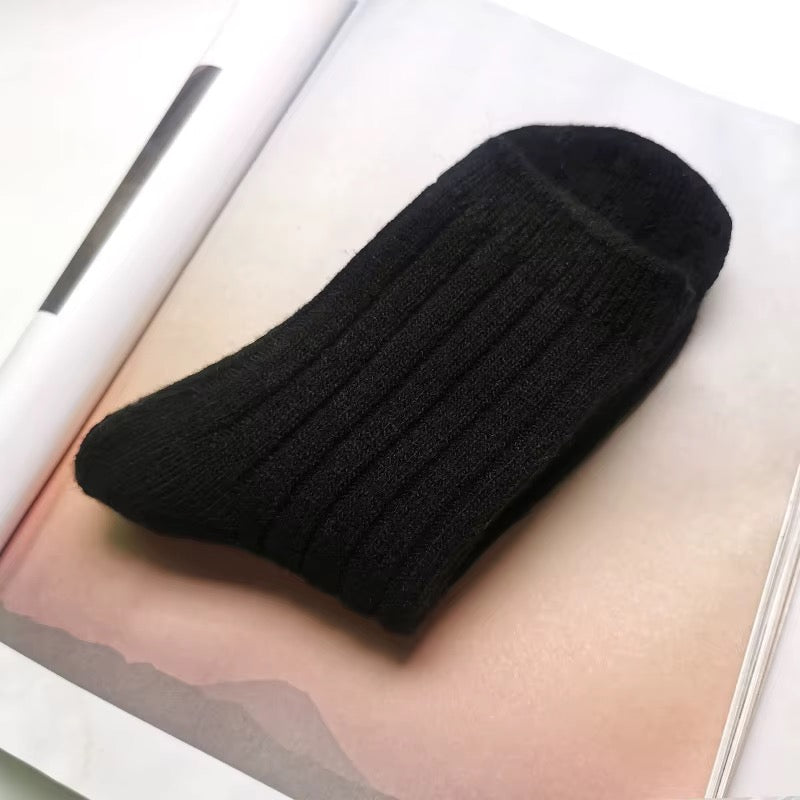 Chaussettes Cachemire Côtelées