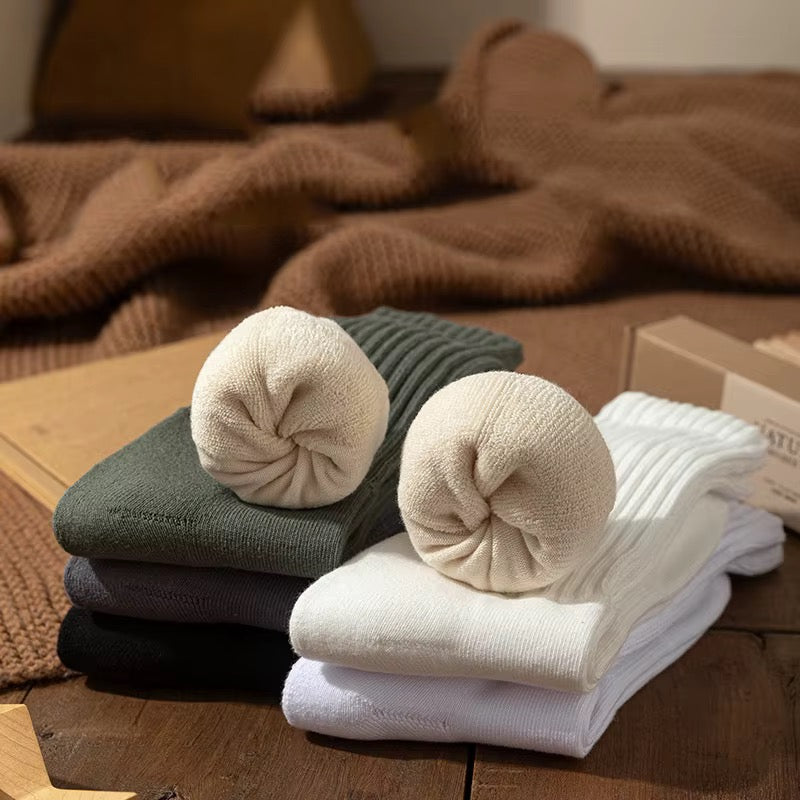 Chaussettes Cachemire Côtelées