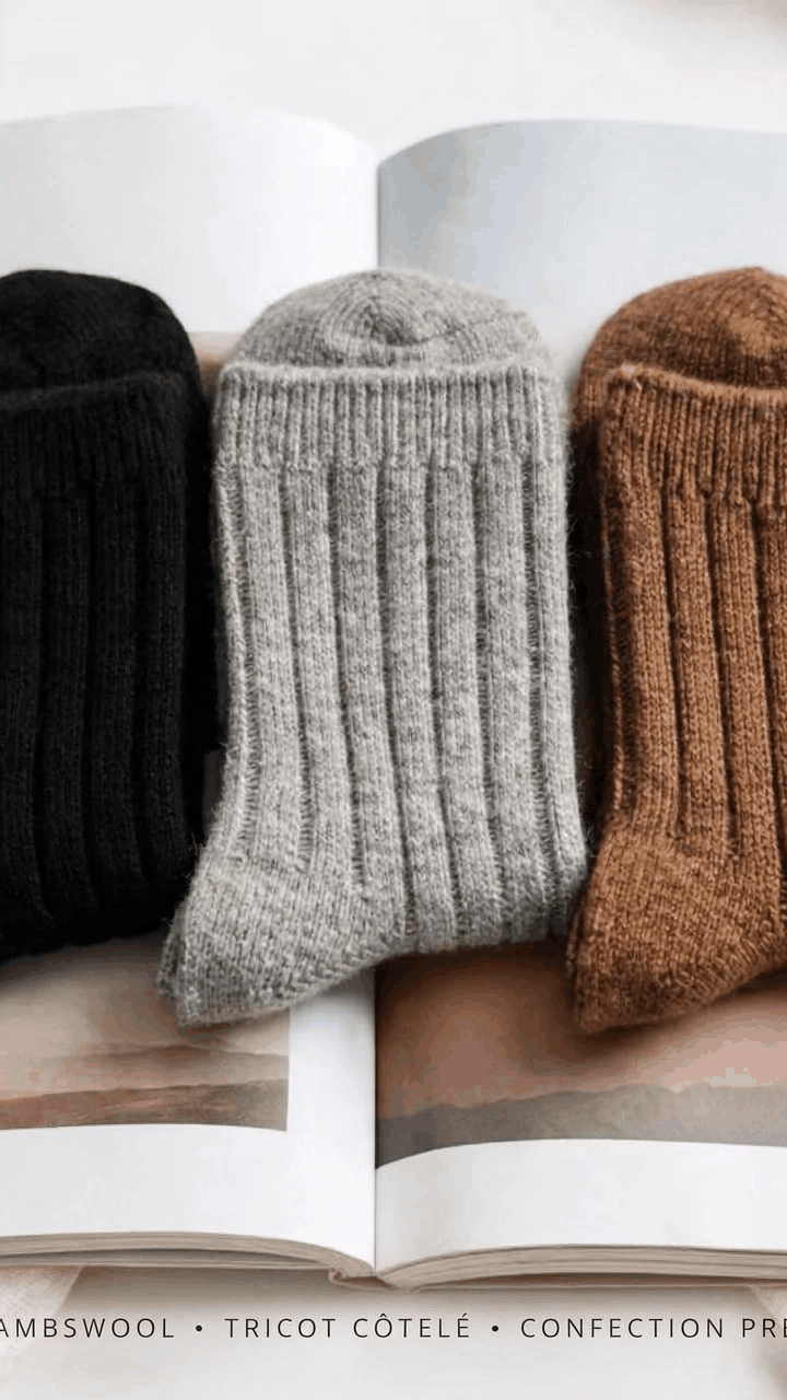 Chaussettes Laine Premium - Bleu Marine