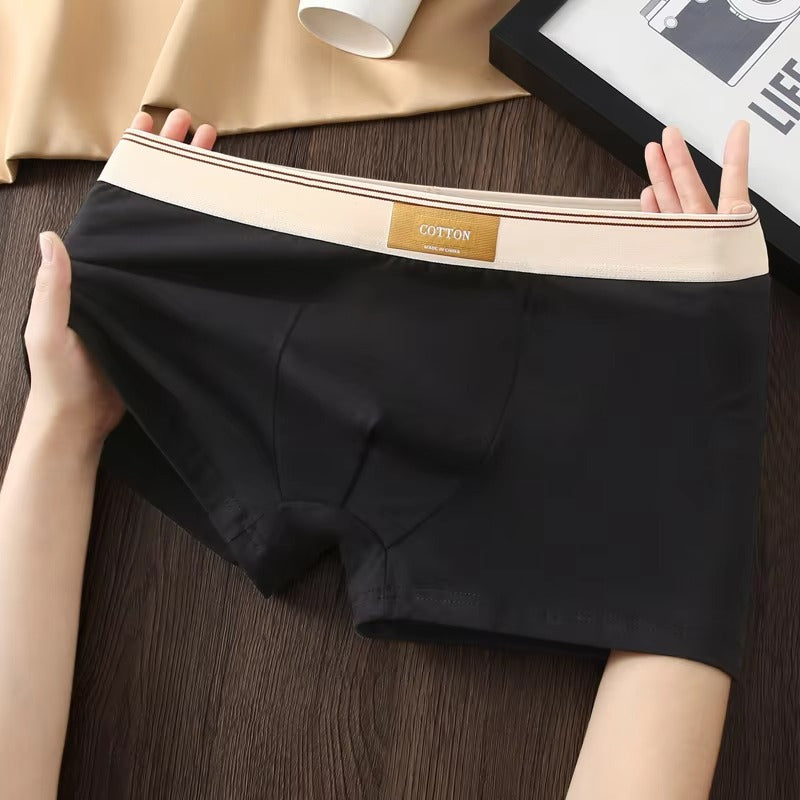 Boxers en coton pour homme | Sous-vêtements confortables, doux et respirants, taille mi-haute