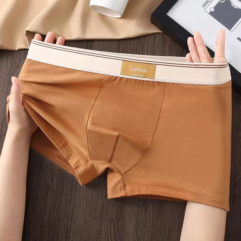 Boxers en coton pour homme | Sous-vêtements confortables, doux et respirants, taille mi-haute