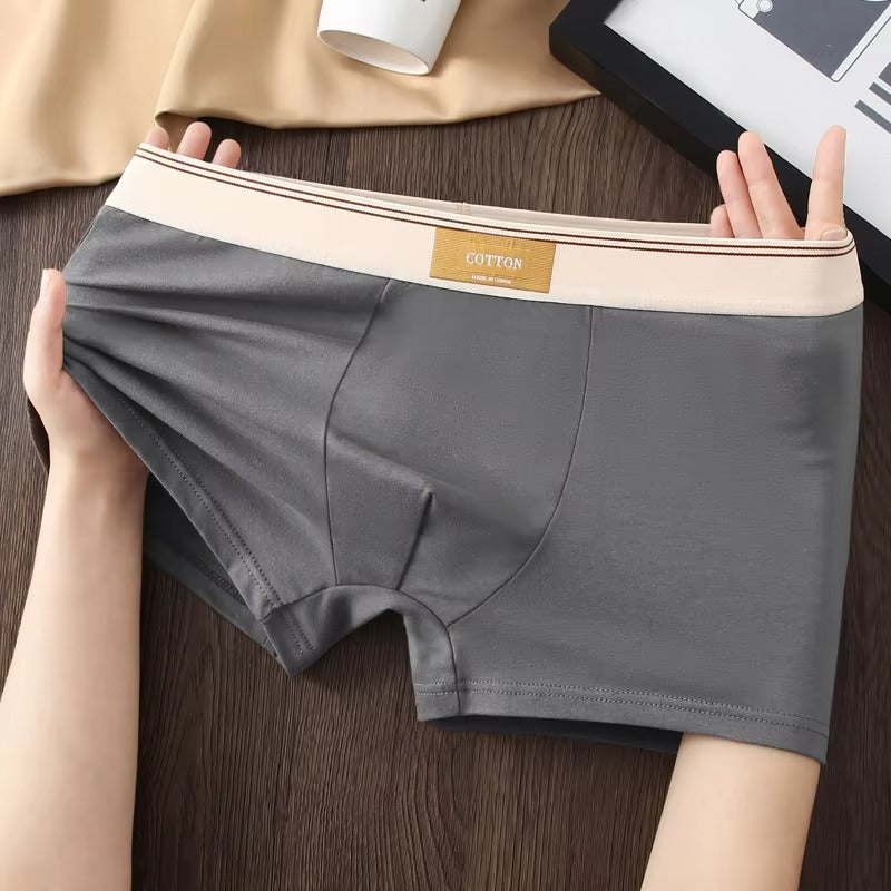 Boxers en coton pour homme | Sous-vêtements confortables, doux et respirants, taille mi-haute