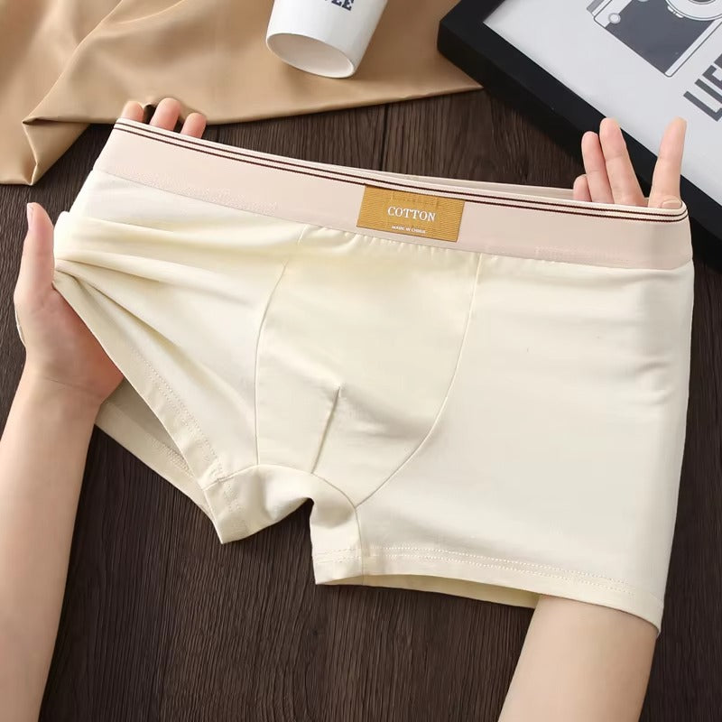 Boxers en coton pour homme | Sous-vêtements confortables, doux et respirants, taille mi-haute