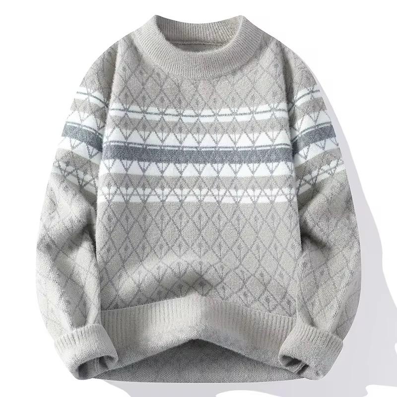Pull chaud à col rond pour homme, automne et hiver