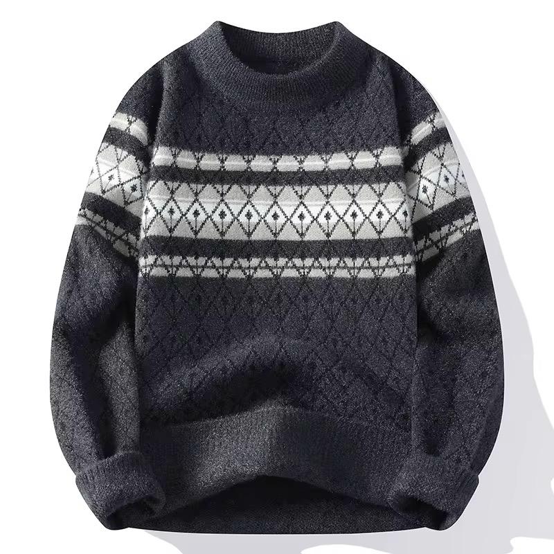 Pull chaud à col rond pour homme, automne et hiver