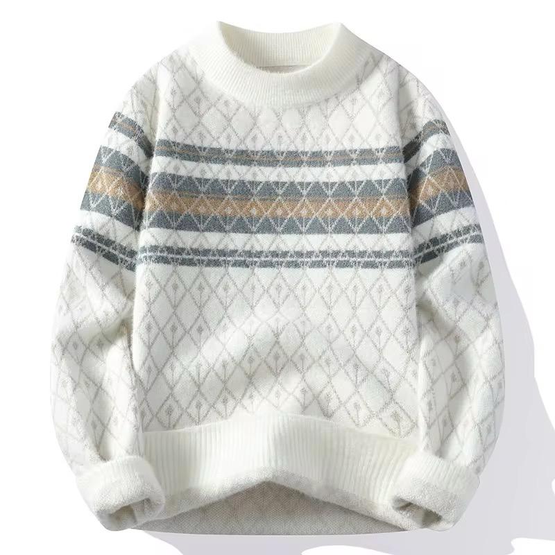 Pull chaud à col rond pour homme, automne et hiver