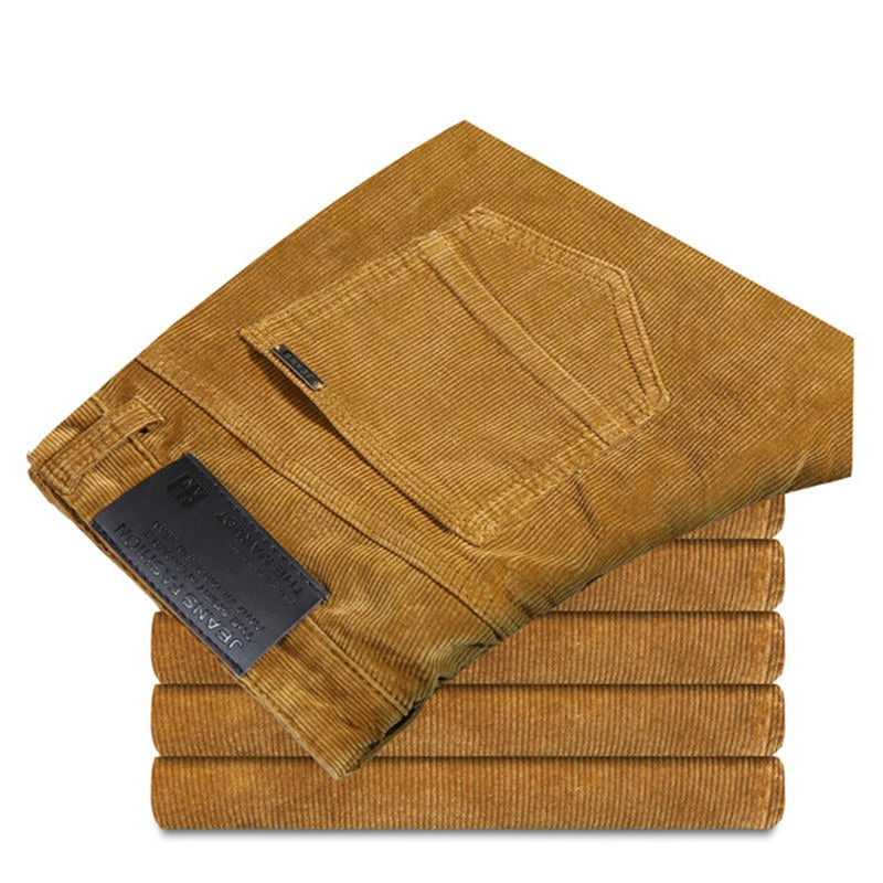 Pantalon slim en velours côtelé pour homme