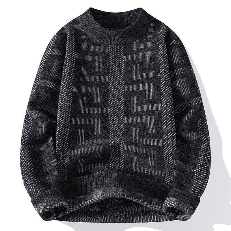Pull vintage en maille pour homme