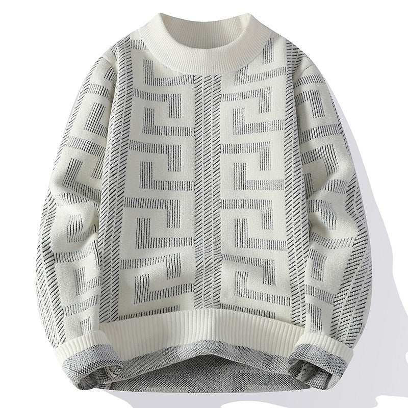 Pull vintage en maille pour homme