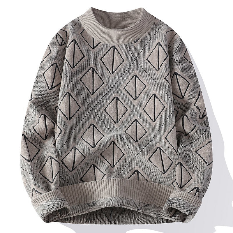 Pull vintage en maille pour homme