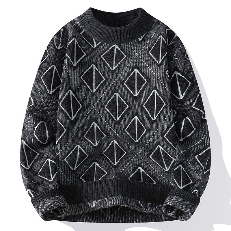 Pull vintage en maille pour homme