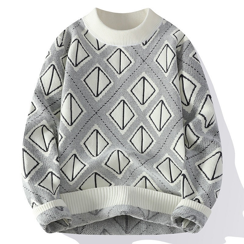 Pull vintage en maille pour homme