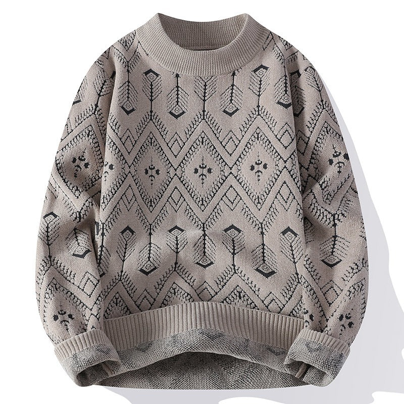 Pull vintage en maille pour homme