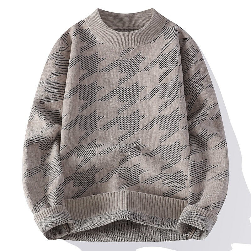 Pull vintage en maille pour homme