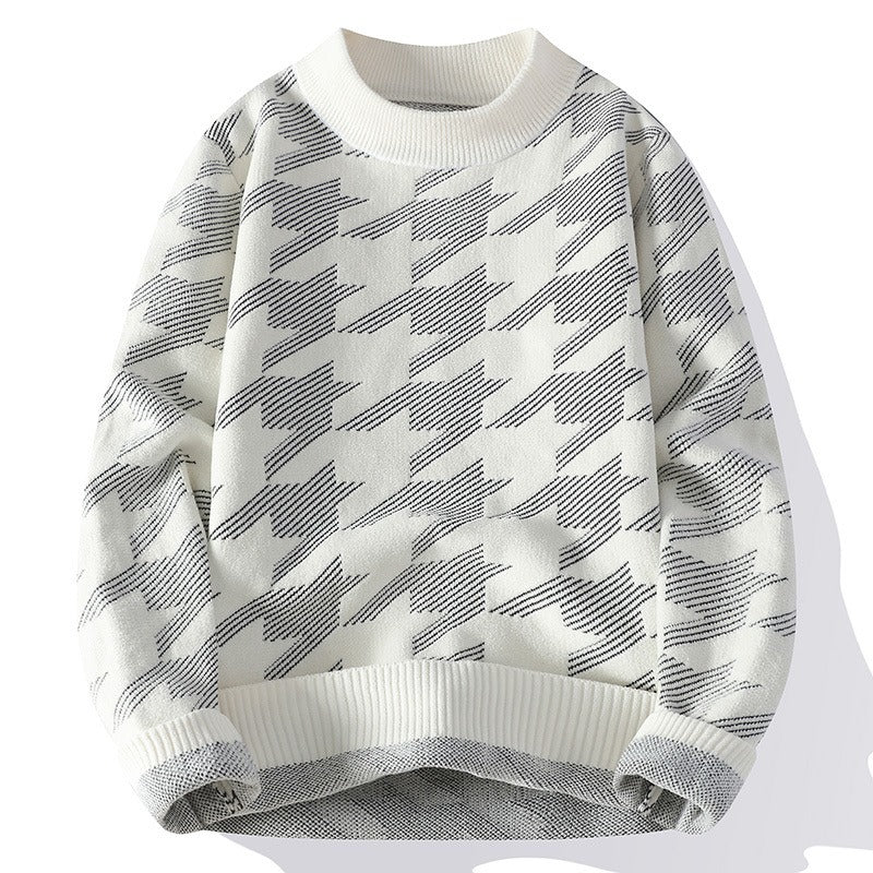 Pull vintage en maille pour homme