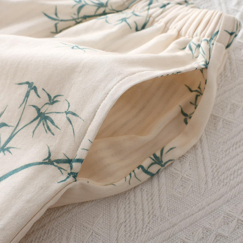 Pyjama en coton doux imprimé pour femme - Vêtements de nuit légers