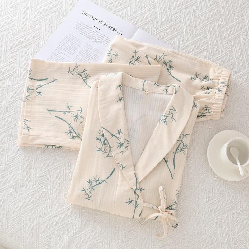 Pyjama en coton doux imprimé pour femme - Vêtements de nuit légers