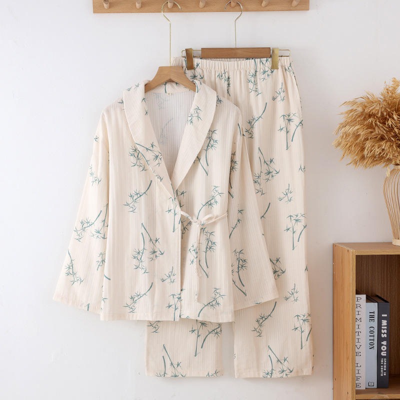 Pyjama en coton doux imprimé pour femme - Vêtements de nuit légers
