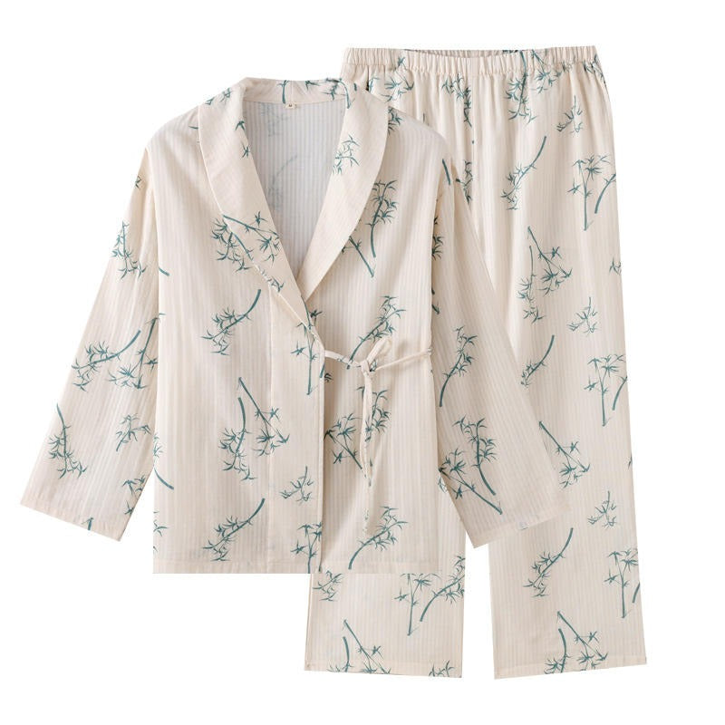 Pyjama en coton doux imprimé pour femme - Vêtements de nuit légers